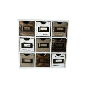 Kirkland’s New Distressed 9 Drawer Wooden Box Desk Organizer